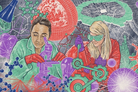 Illustration of Women scientists